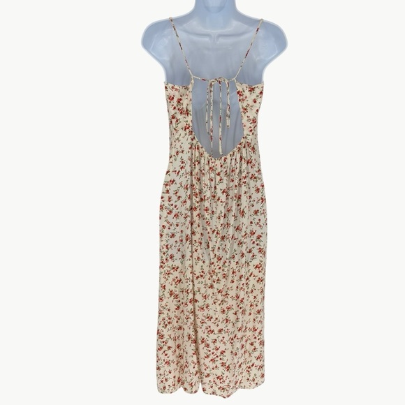 Reformation Women's Sloane Floral Midi Slip Dress | Sz Medium | Tosca Cream - Picture 3 of 16